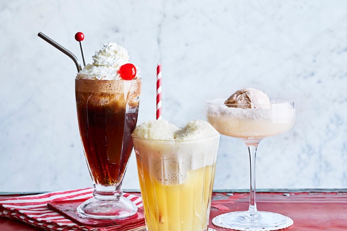 Three Ice Cream Float Cocktails