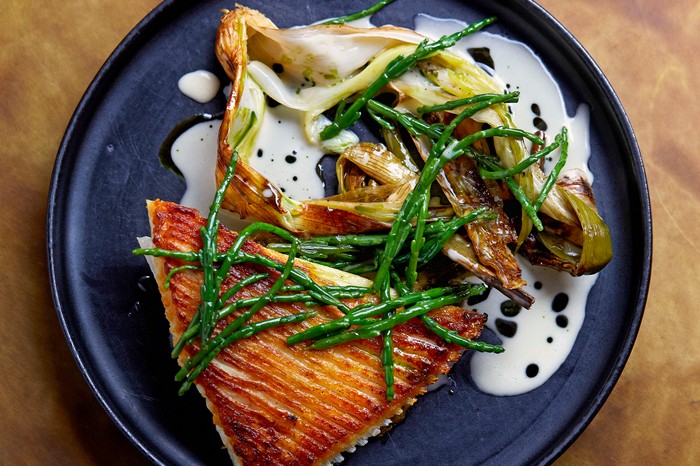 Roasted Skate Wing Recipe with Leeks and Samphire Roasted Skate Wing Recipe with Leeks and Samphire