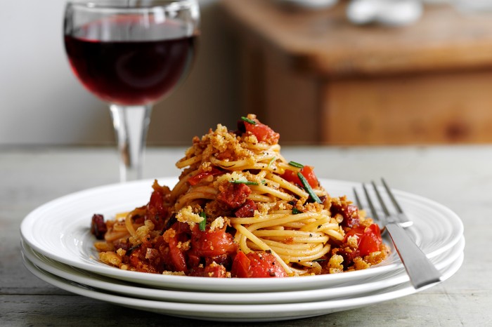 Chorizo Spaghetti Recipe with Pangritata Chorizo Spaghetti Recipe with Pangritata