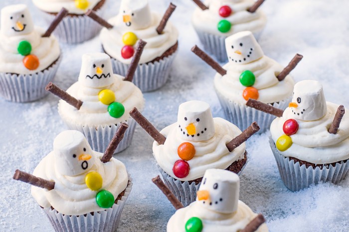 Melted Snowman Cupcakes Recipe