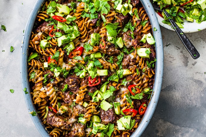 Diced Beef Pasta Bake Recipe with Beef Shin