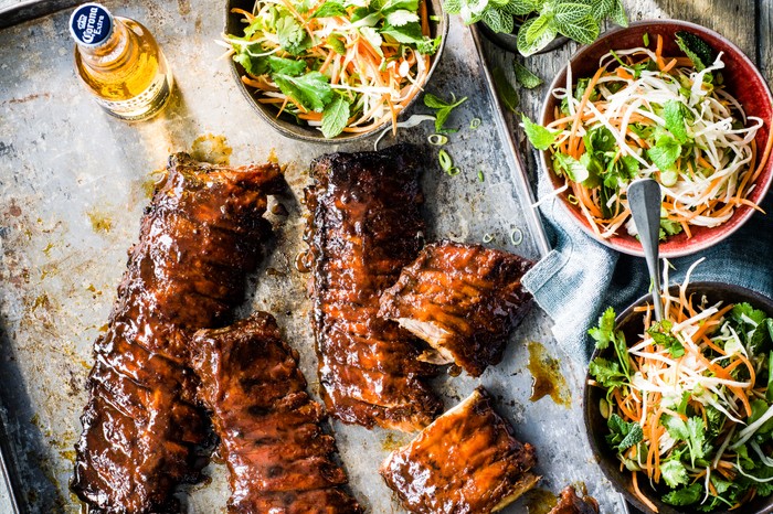 Miso Ribs with Asian Slaw Recipe