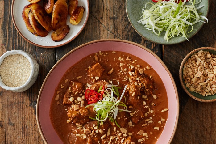 Groundnut stew with lamb