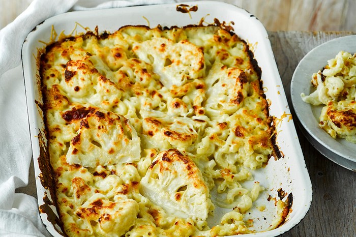 Cauliflower mac n cheese