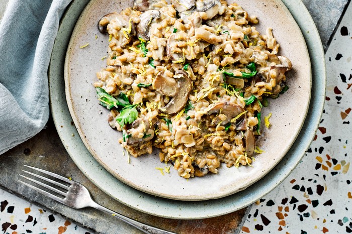 Spelt Risotto Recipe with Mushrooms