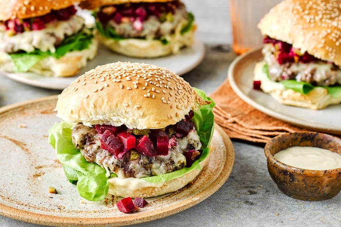 Beetroot Burger Recipe with Horseradish