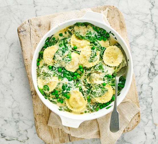 One-Pot Ravioli Recipe with Lemon and Spinach