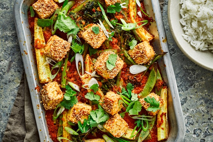 Baked Tofu with Kimchi Sauce Recipe Baked Tofu with Kimchi Sauce Recipe