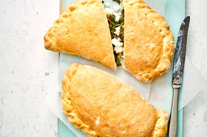 Vegetarian Calzone Recipe with Kale and Ricotta