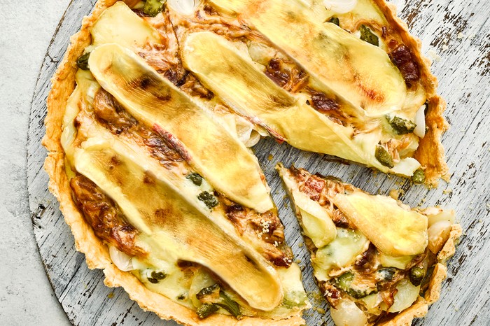 French Tartiflette Tart Recipe with Shortcrust Pastry