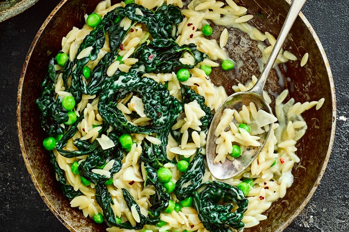 Pasta Orzo Risotto Recipe with Cavolo Nero Pasta Orzo Risotto with Cavolo Nero