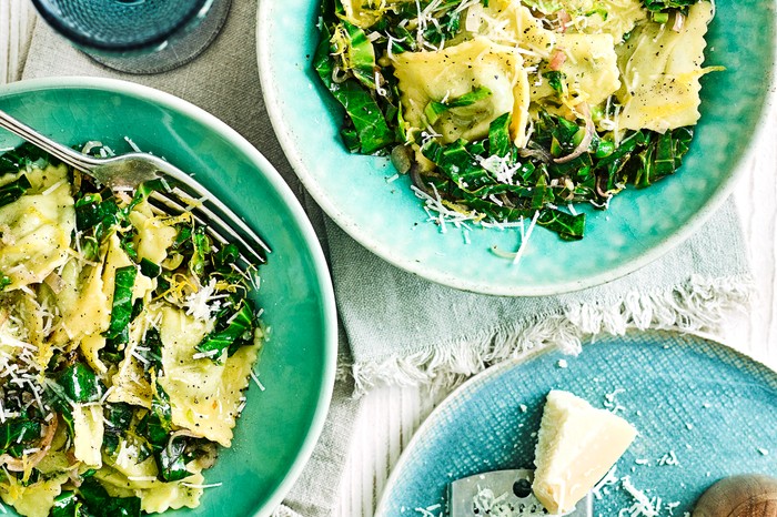 Lemon Ravioli Recipe with Greens