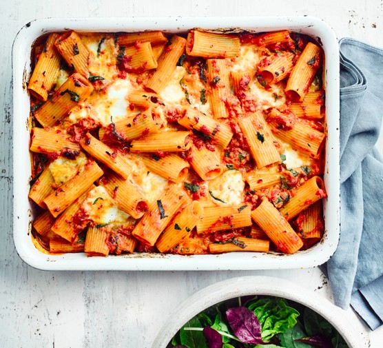 Vegetable Pasta Bake Recipe with Tomato and Basil