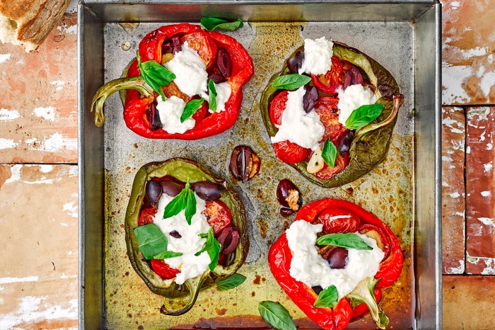 Goat's Cheese Stuffed Peppers Recipe with Olives Goat's Cheese Stuffed Peppers Recipe with Olives
