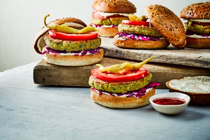 Spiced Falafel Burgers Recipe