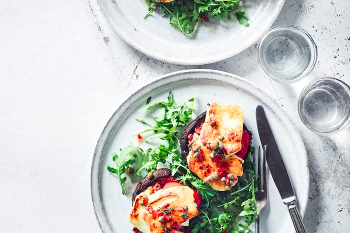 23 Halloumi Recipes and Expert Guide to Cooking Halloumi Halloumi Stuffed Mushrooms Recipe