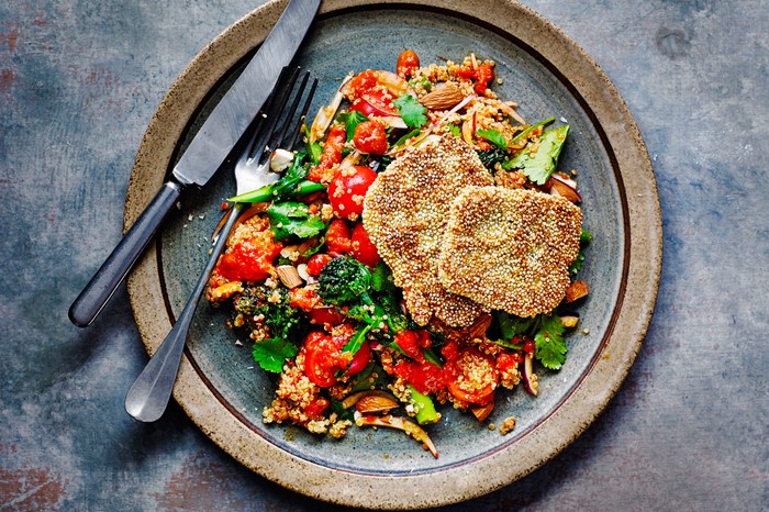 Quinoa and Halloumi Salad with Sprouting Broccoli Quinoa and Halloumi Salad with Sprouting Broccoli