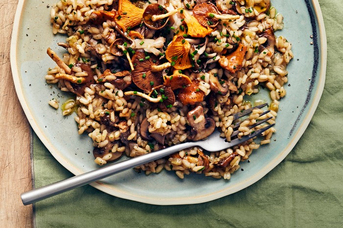 Vegan mushroom risotto