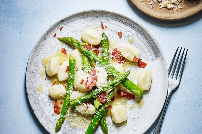 Asparagus Gnocchi Recipe with Prosciutto