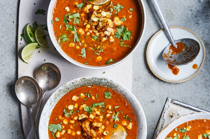 Vegan Mexican Sweetcorn Soup Recipe with Ancho Chillies Vegan Mexican Sweetcorn Soup Recipe with Ancho Chillies