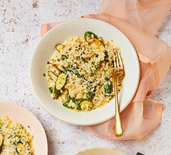 Courgette Risotto Recipe Courgette risotto with mint, lemon and parmesan