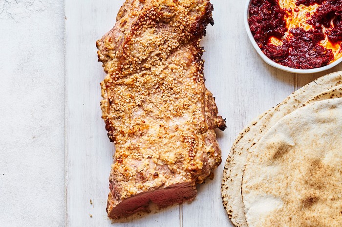 Yogurt Marinated Lamb with Sesame