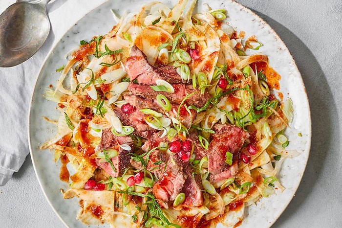 Lamb, harissa and fennel salad