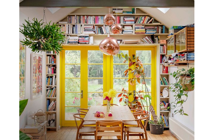Olive Kitchen to Covet Stevie Parle Stevie Parle's kitchen - the yellow door is a focal point for the eye