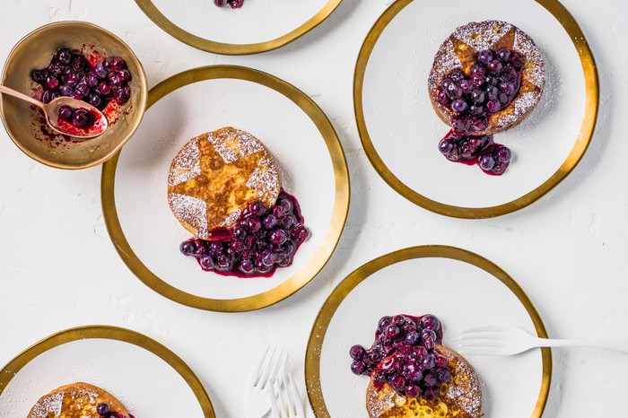 French Toast Recipe with Blueberry Compote