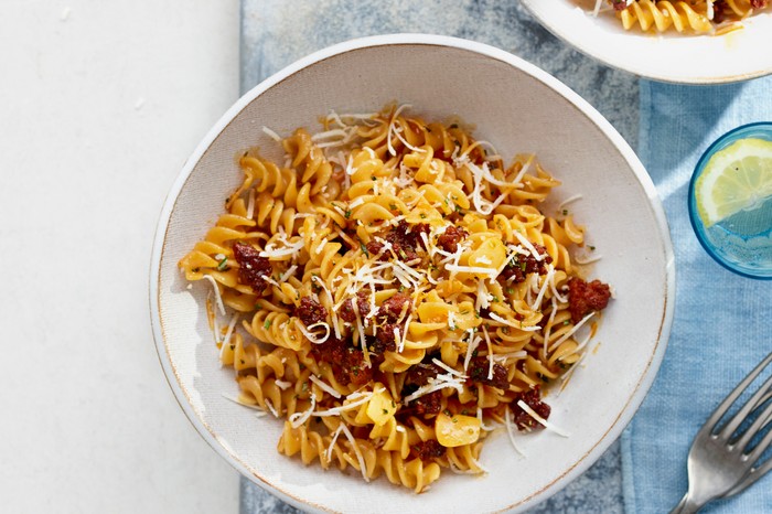 Chorizo and rosemary fusilli