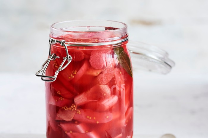 Pickled Rhubarb Recipe with Ginger