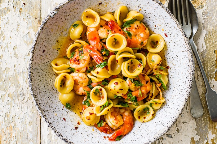 Orecchiette Pasta Recipe with Prawns