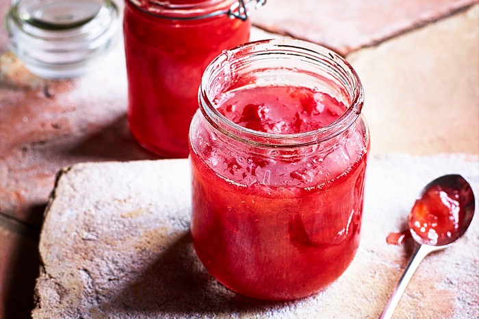 Rhubarb Jam Recipe with Ginger and Chilli