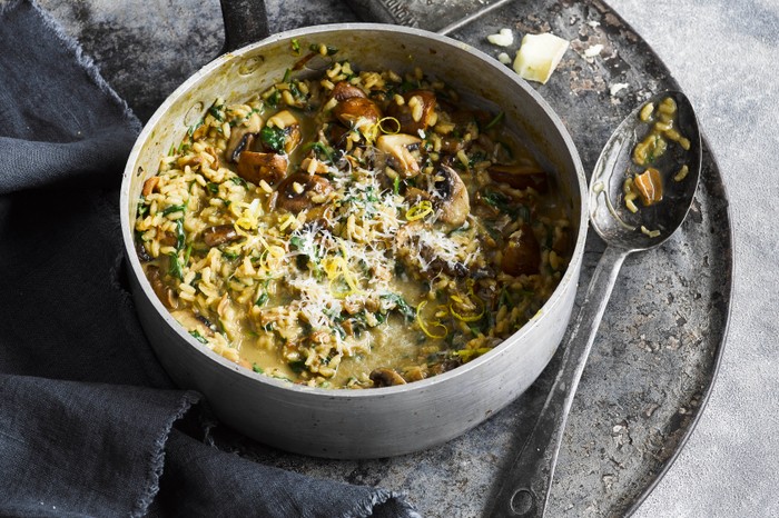 Mushroom Risotto Recipe with Lemon