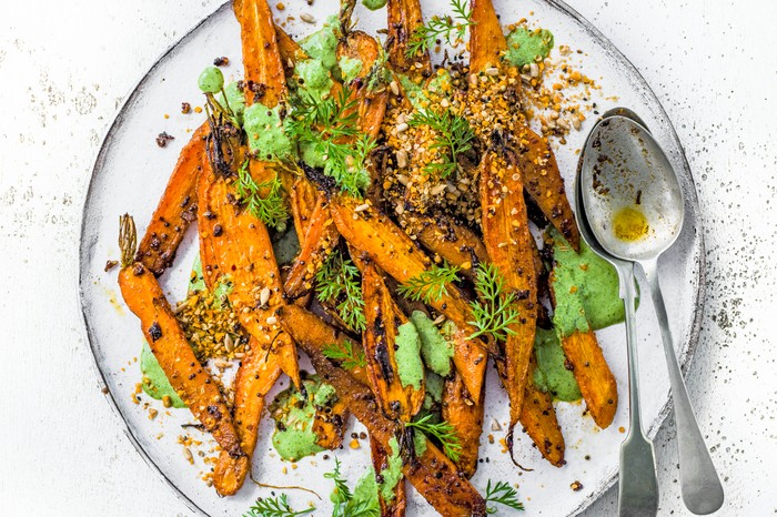 Middle Eastern Carrot Salad with Herb Yogurt