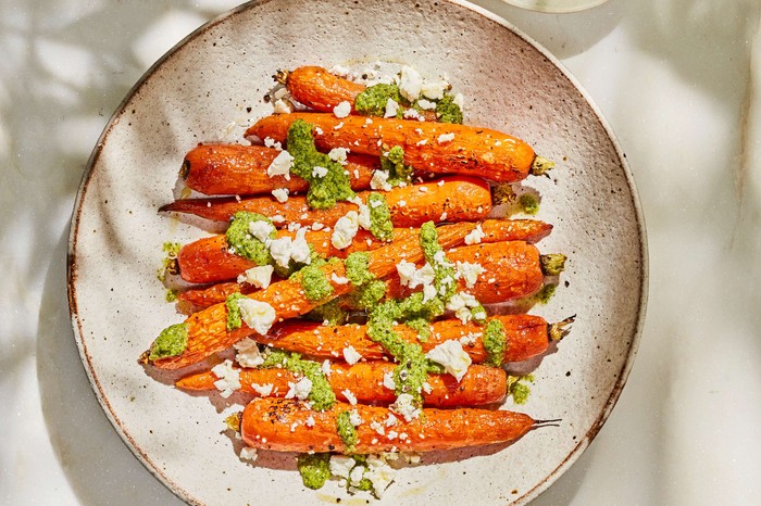 carrot top pesto roasted carrots