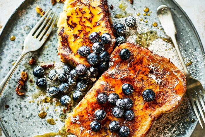 French Toast Recipe with Sweetcorn and Blueberries French Toast Recipe with Sweetcorn and Blueberries
