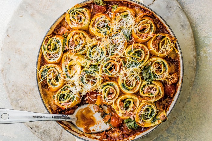 Spinach Rotolo Recipe with Ham Hock and Mascarpone Spinach Rotolo Recipe with Ham Hock and Mascarpone