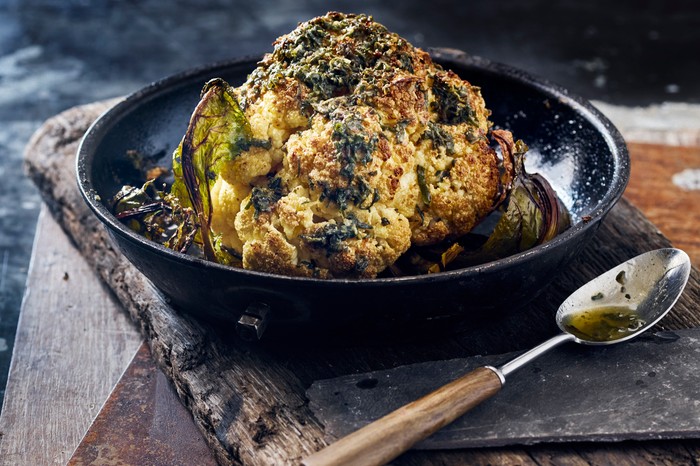 Sage Butter-Basted Roasted Cauliflower