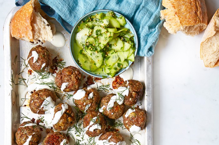 One Pot Swedish Meatballs Recipe With Cucumber Salad