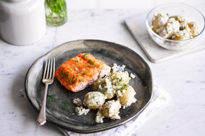 Scandi-Style Salmon Recipe with Potato Salad