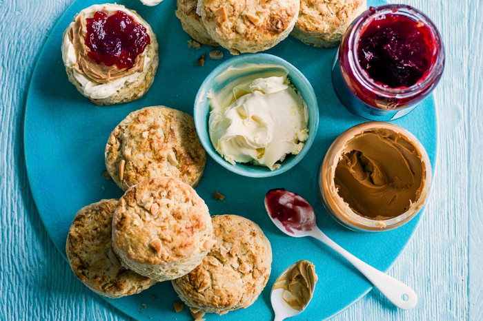 Peanut Butter Scones With Jam