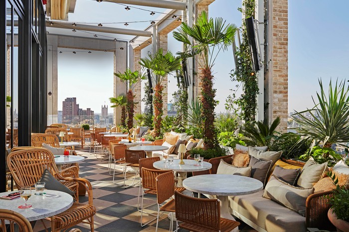 Seabird's lavish terrace overlooking London