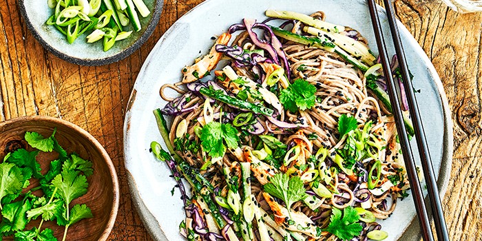 Sesame and Ginger Chicken Noodle Salad