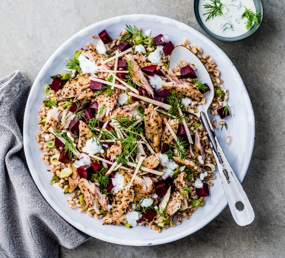 Smoked Mackerel Salad Recipe with Beetroot and Horseradish