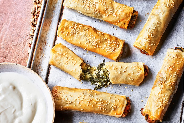 Spanakopita Spring Rolls