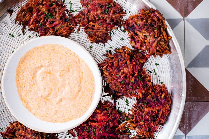 Veggie Fritters With Harissa Veggie Fritters With Harissa