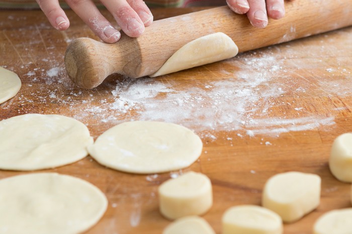 Roll out each pastry portion