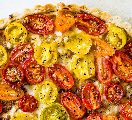 Tomato Tart Recipe with Olive Oil Pastry