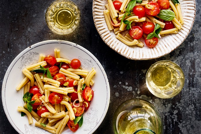 Vegan Casarecce Pasta With Raw Tomato Sauce Vegan Casarecce Pasta With Raw Tomato Sauce
